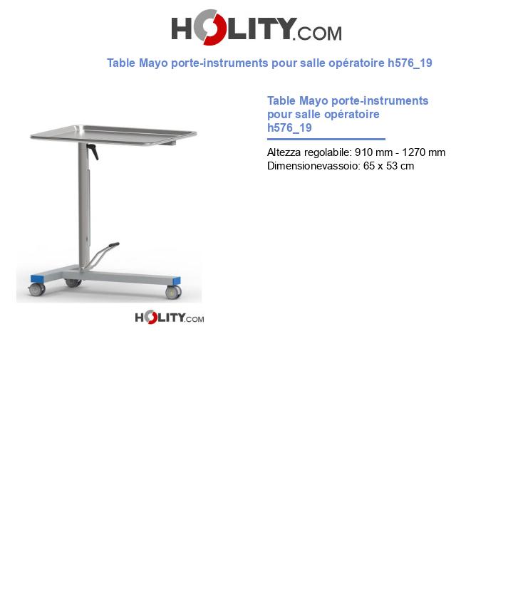 Table Mayo porte-instruments pour salle opératoire h576_19