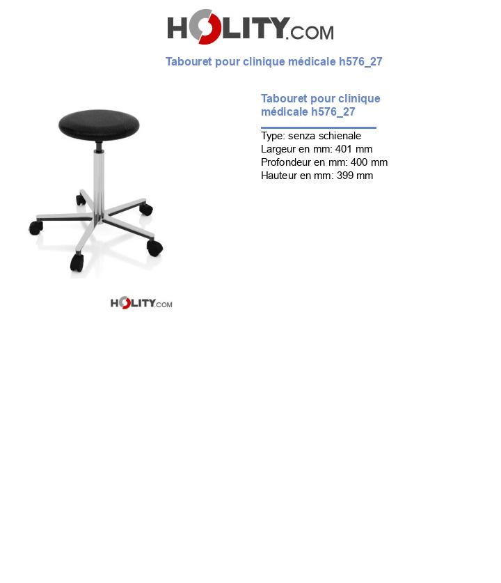 Tabouret pour clinique médicale h576_27