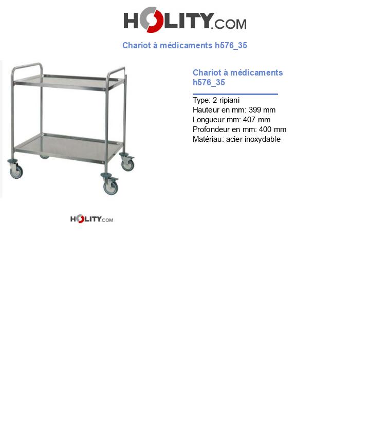 Chariot à médicaments h576_35