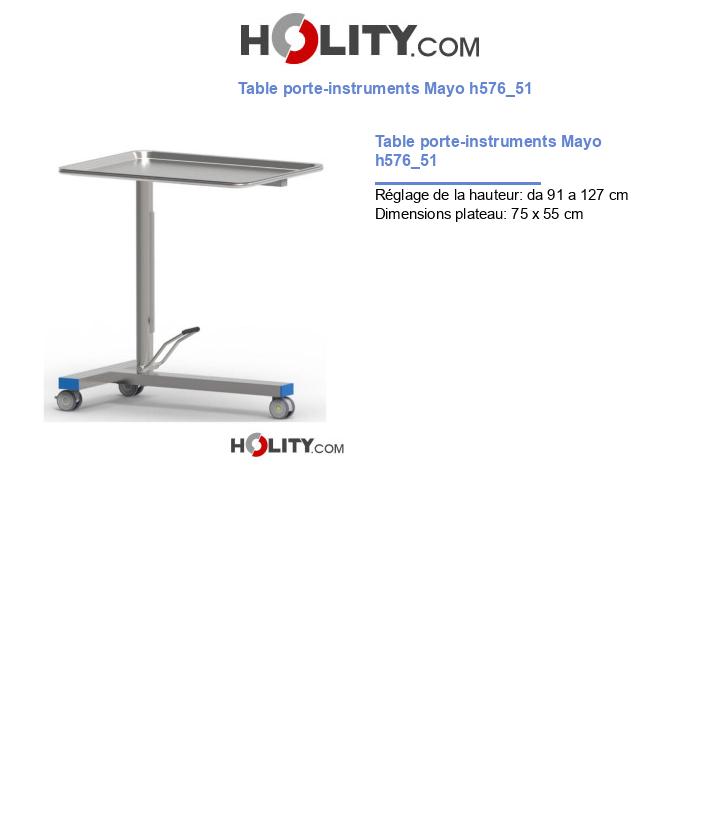 Table porte-instruments Mayo h576_51