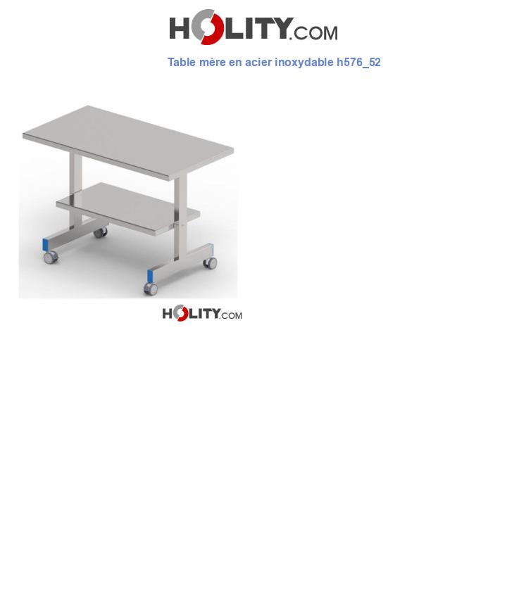 Table mère en acier inoxydable h576_52