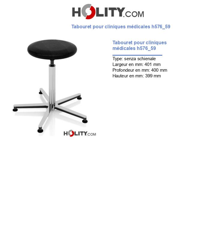 Tabouret pour cliniques médicales h576_59
