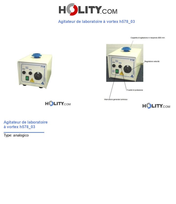 Agitateur de laboratoire à vortex h578_03