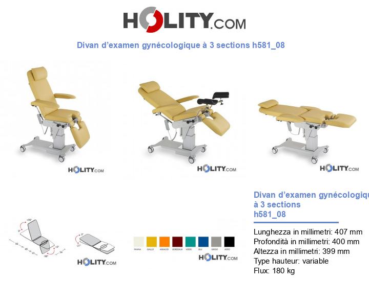 Divan d’examen gynécologique à 3 sections h581_08