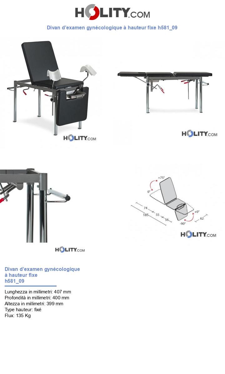Divan d’examen gynécologique à hauteur fixe h581_09