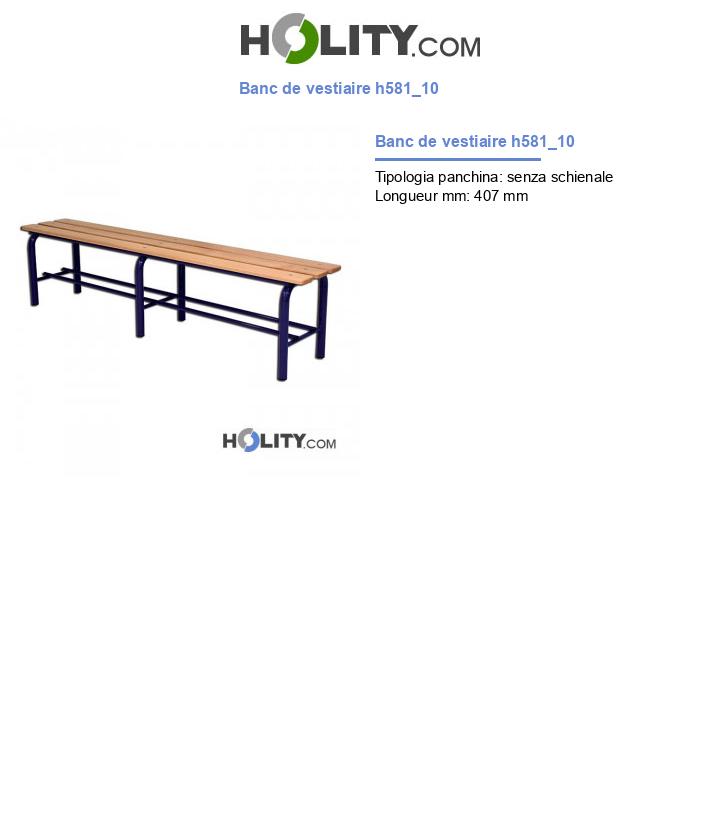 Banc de vestiaire h581_10