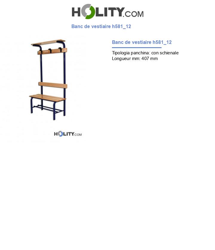 Banc de vestiaire h581_12