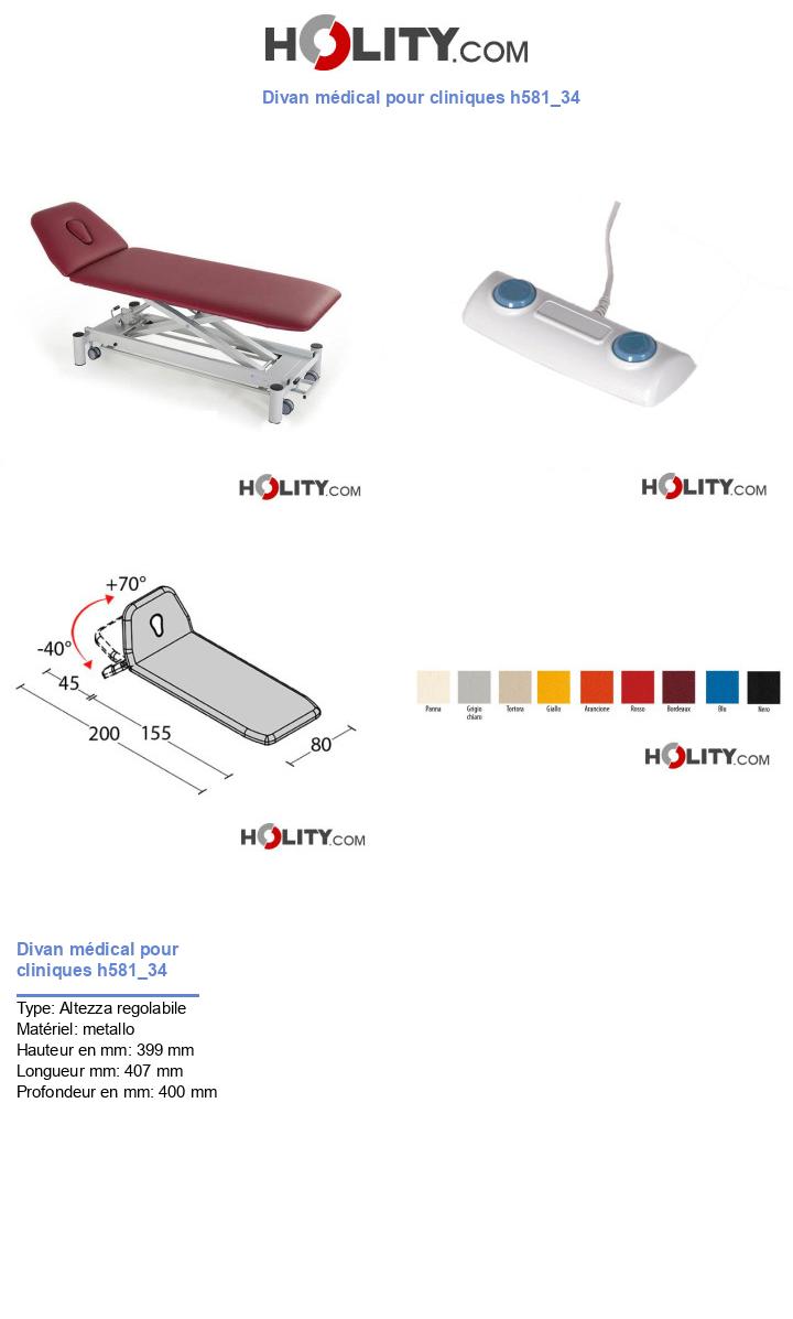 Divan médical pour cliniques h581_34