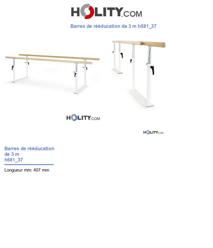 Barres de rééducation de 3 m h581_37