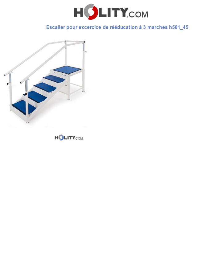 Escalier pour excercice de rééducation à 3 marches h581_45