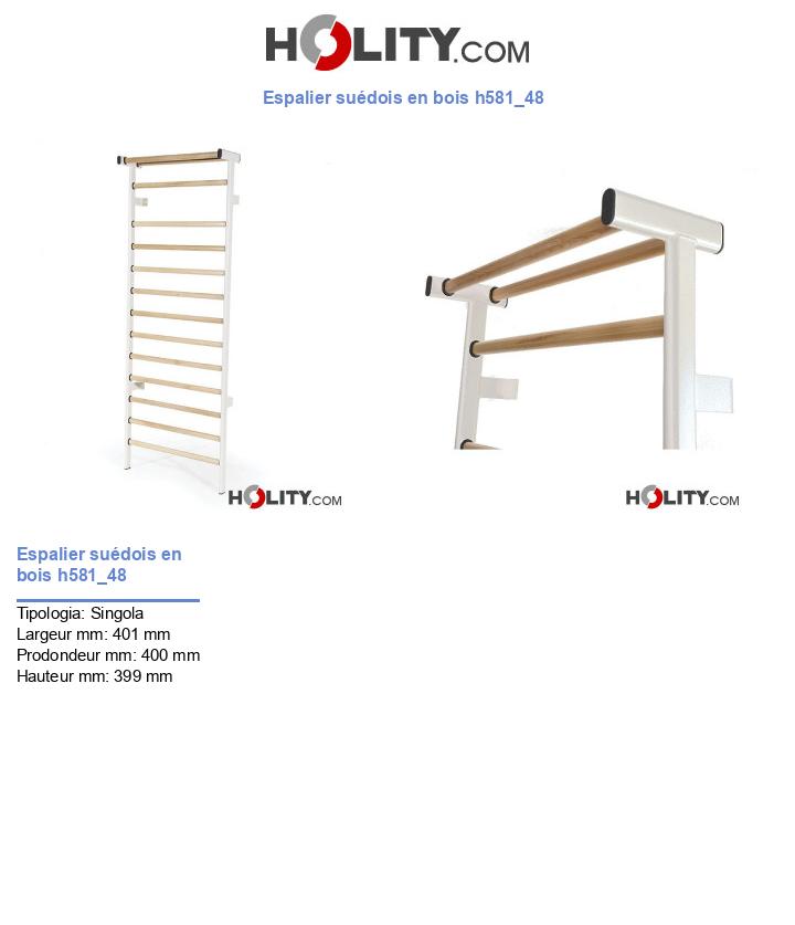 Espalier suédois en bois h581_48