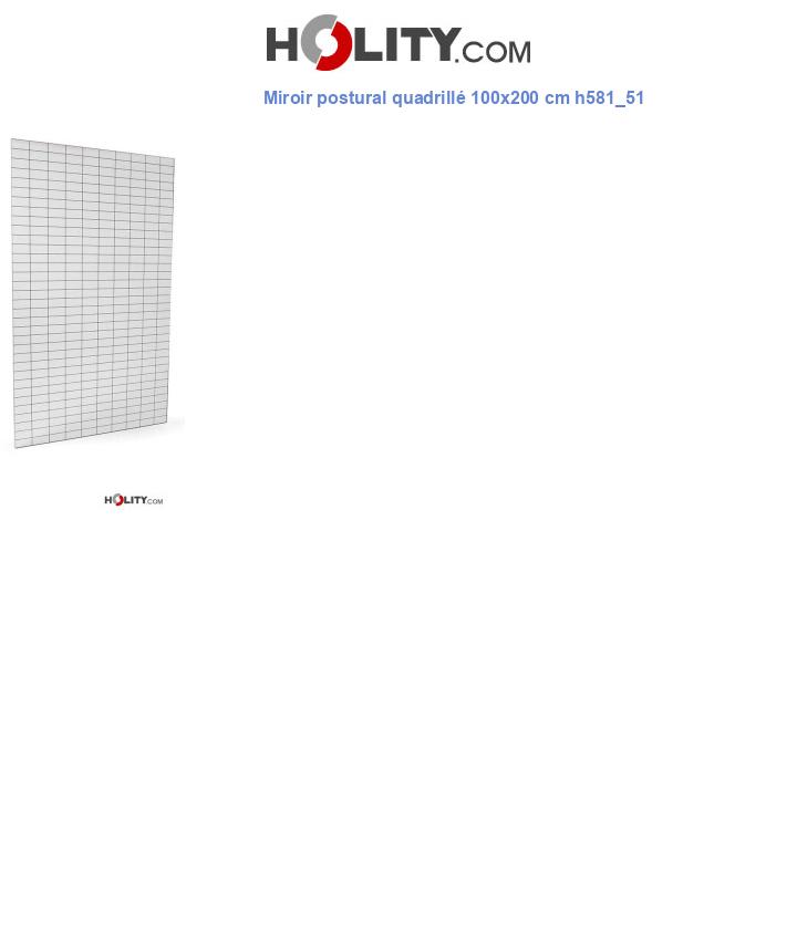 Miroir postural quadrillé 100x200 cm h581_51