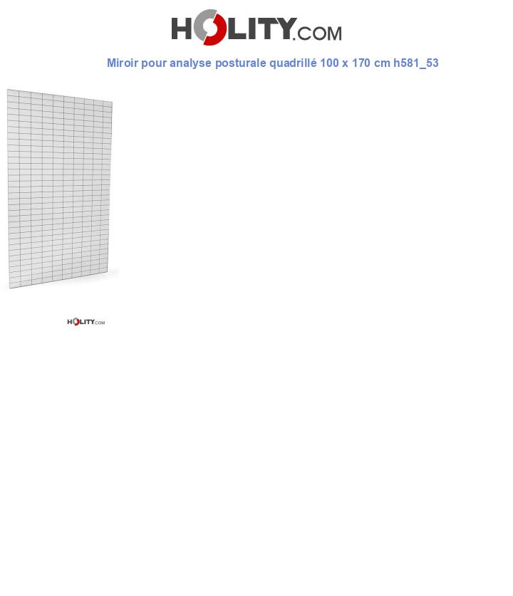 Miroir pour analyse posturale quadrillé 100 x 170 cm h581_53