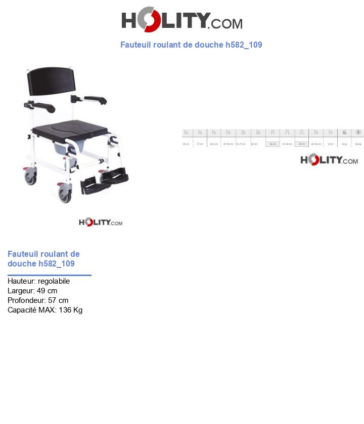 Fauteuil roulant de douche h582_109