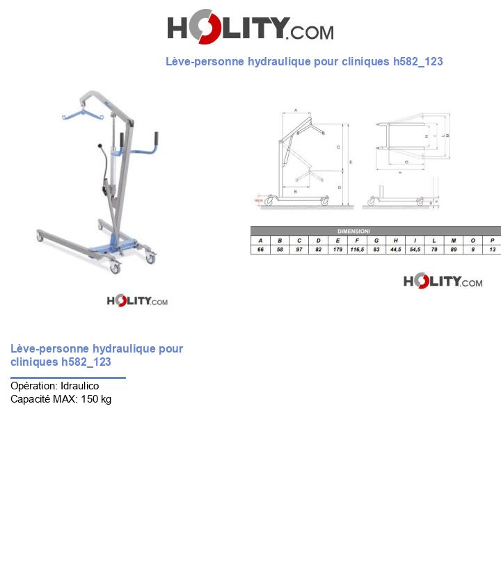 Lève-personne hydraulique pour cliniques h582_123