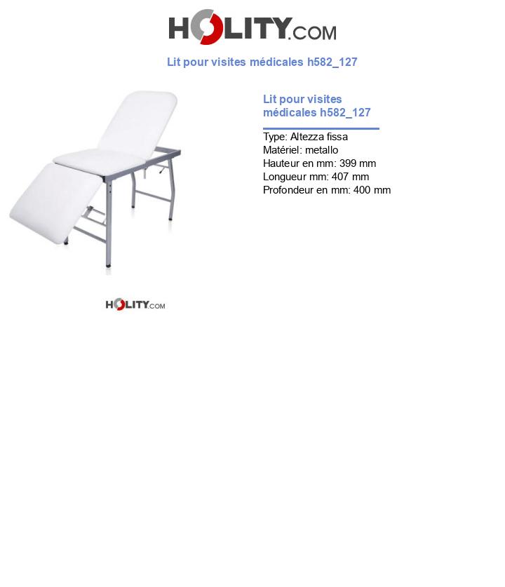 Lit pour visites médicales h582_127