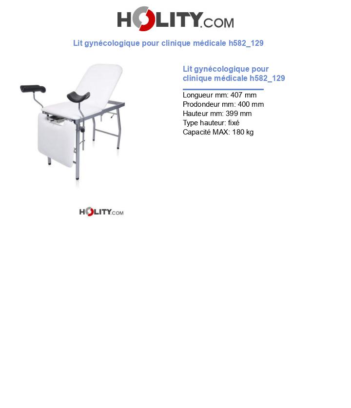 Lit gynécologique pour clinique médicale h582_129