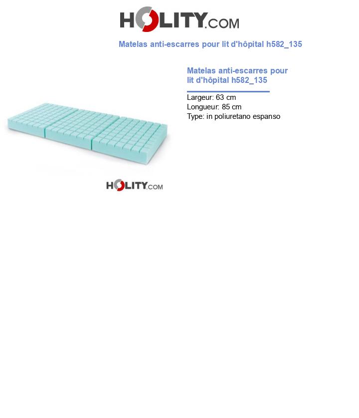 Matelas anti-escarres pour lit d'hôpital h582_135