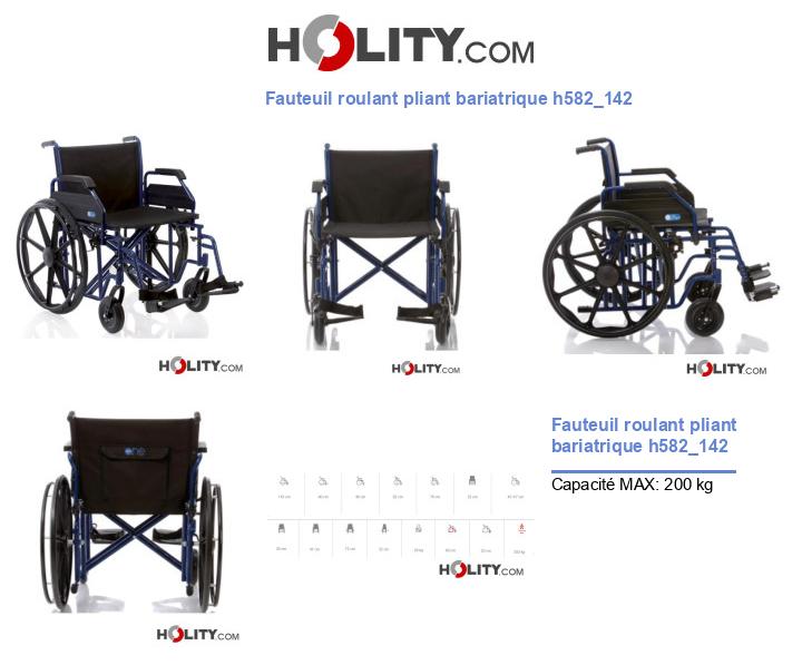 Fauteuil roulant pliant bariatrique h582_142