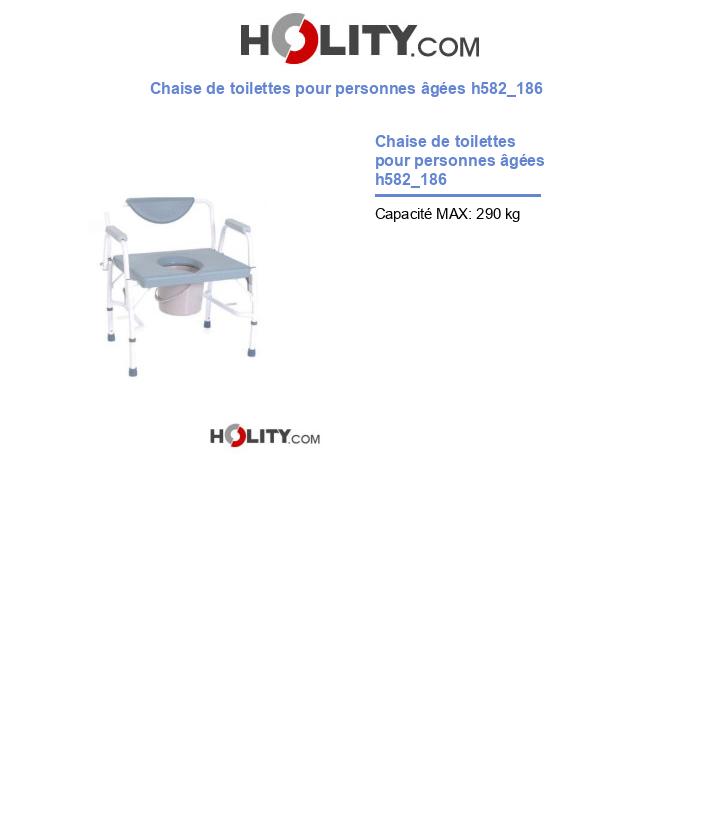 Chaise de toilettes pour personnes âgées h582_186