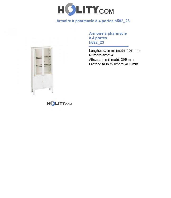 Armoire à pharmacie à 4 portes h582_23