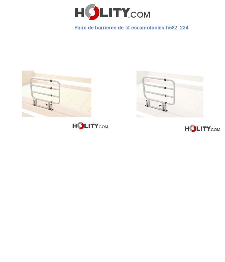 Paire de barrières de lit escamotables h582_234