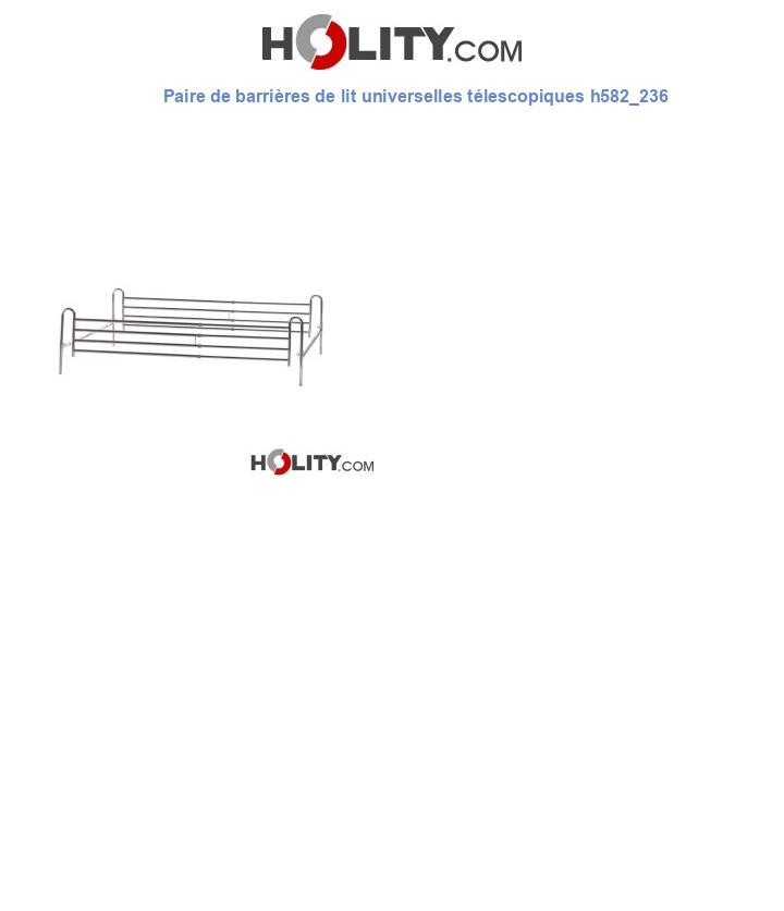 Paire de barrières de lit universelles télescopiques h582_236