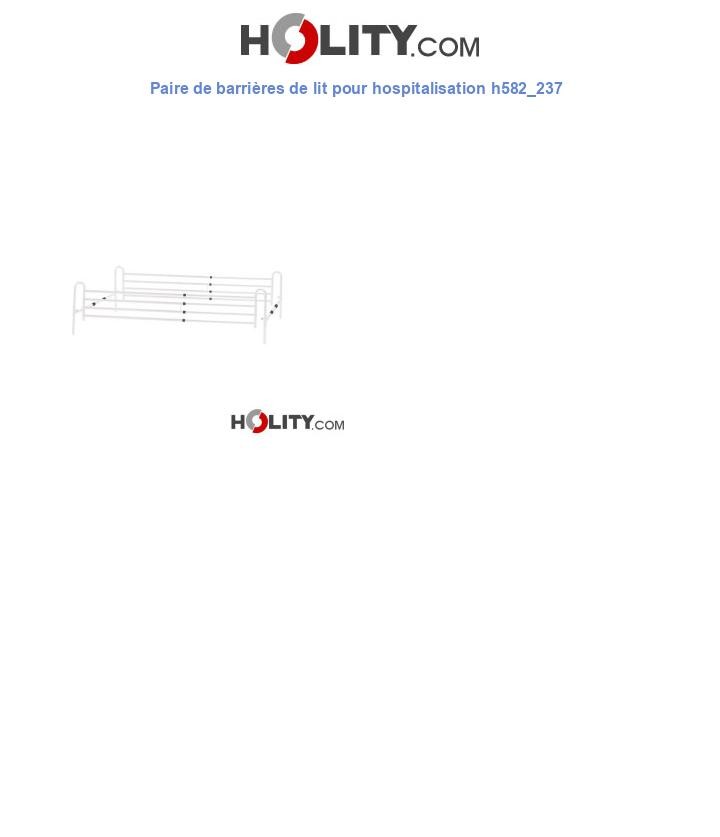 Paire de barrières de lit pour hospitalisation h582_237