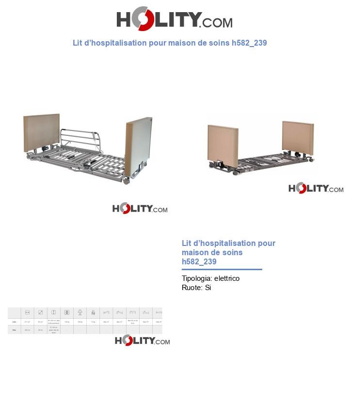 Lit d’hospitalisation pour maison de soins h582_239