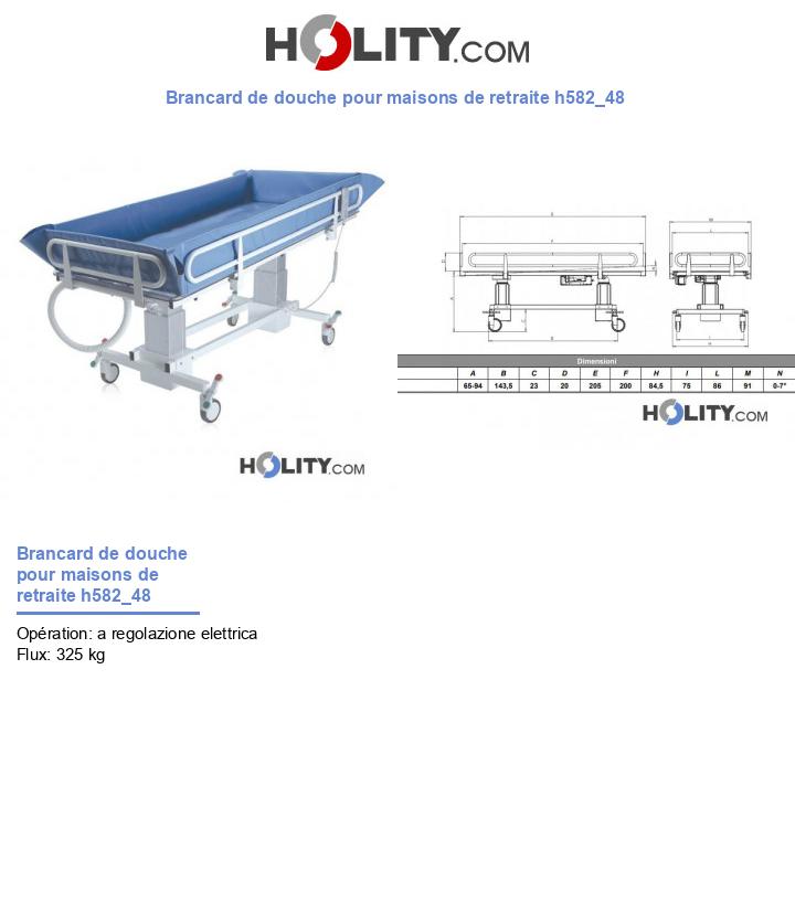 Brancard de douche pour maisons de retraite h582_48