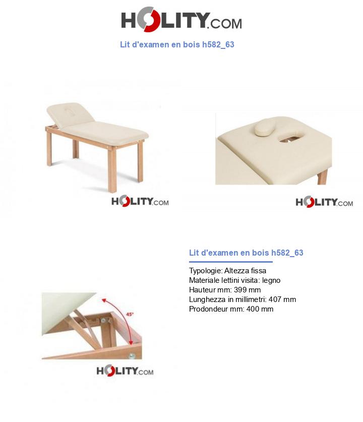 Lit d'examen en bois h582_63