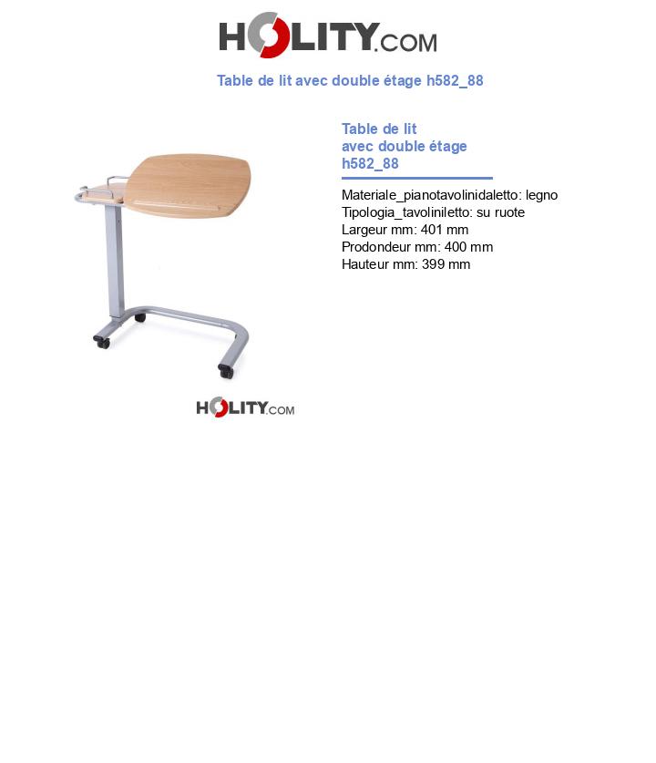 Table de lit avec double étage h582_88