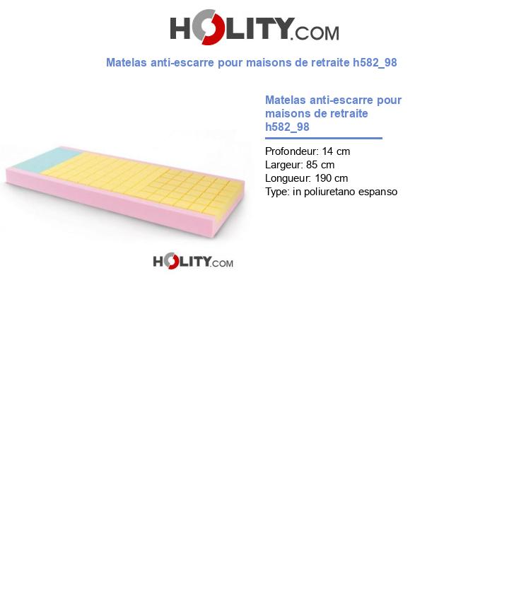 Matelas anti-escarre pour maisons de retraite h582_98