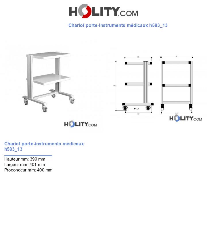 Chariot porte-instruments médicaux h583_13