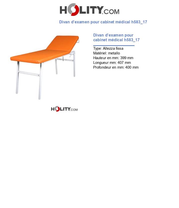 Divan d’examen pour cabinet médical h583_17