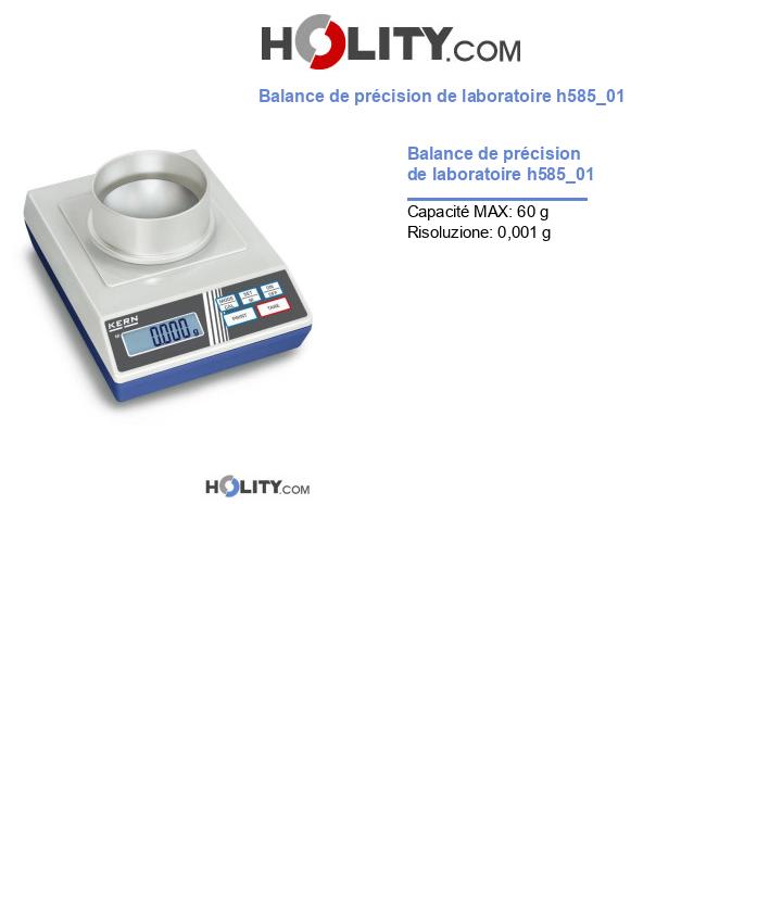 Balance de précision de laboratoire h585_01