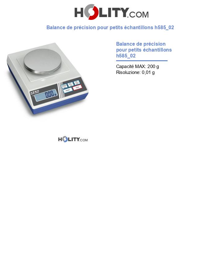 Balance de précision pour petits échantillons h585_02