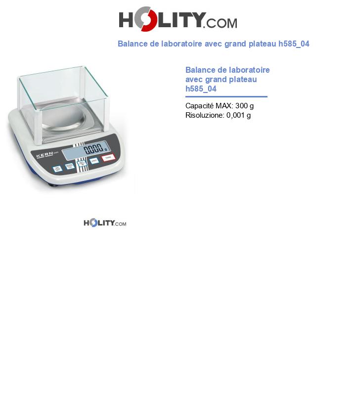 Balance de laboratoire avec grand plateau h585_04