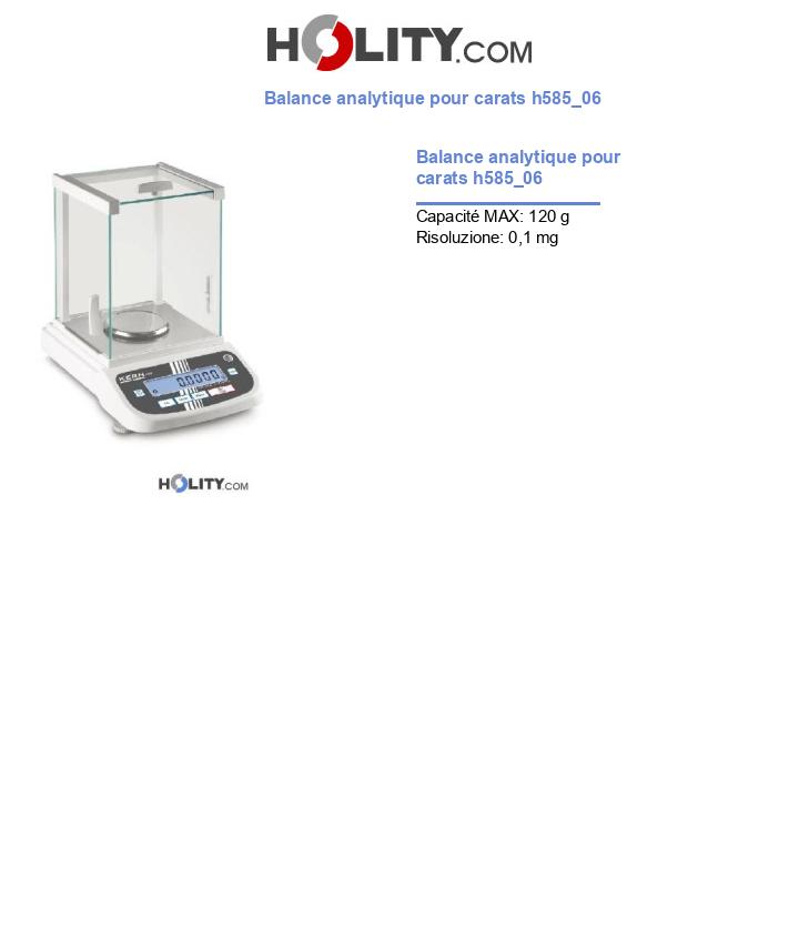 Balance analytique pour carats h585_06