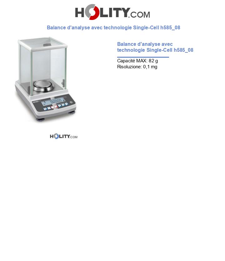 Balance d'analyse avec technologie Single-Cell h585_08