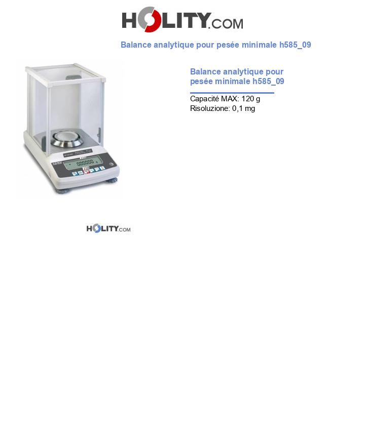 Balance analytique pour pesée minimale h585_09