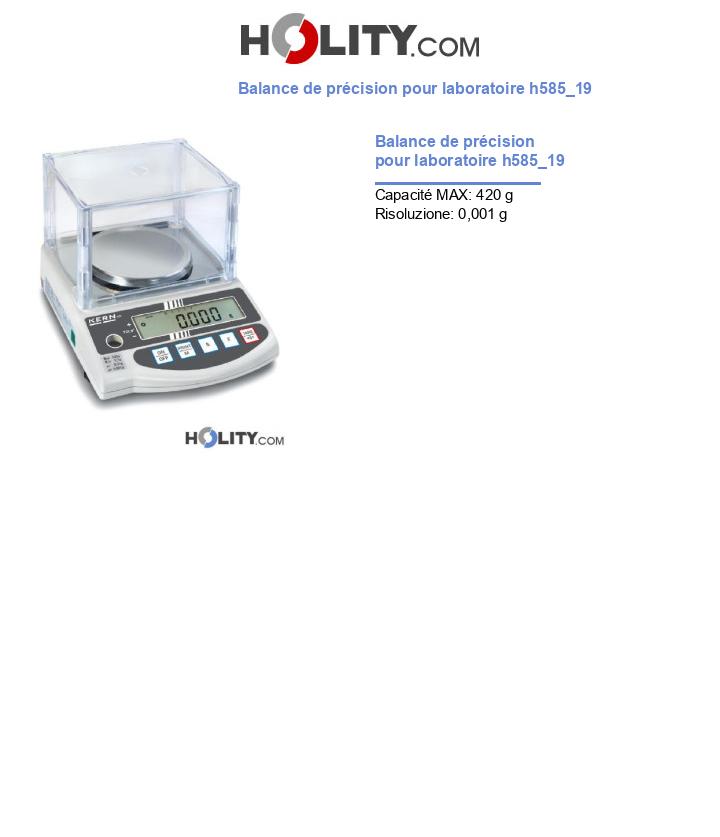 Balance de précision pour laboratoire h585_19