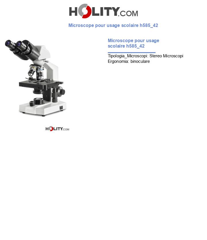 Microscope pour usage scolaire h585_42