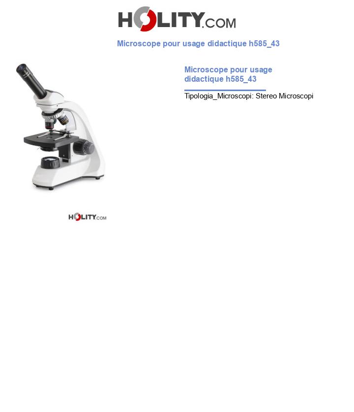 Microscope pour usage didactique h585_43