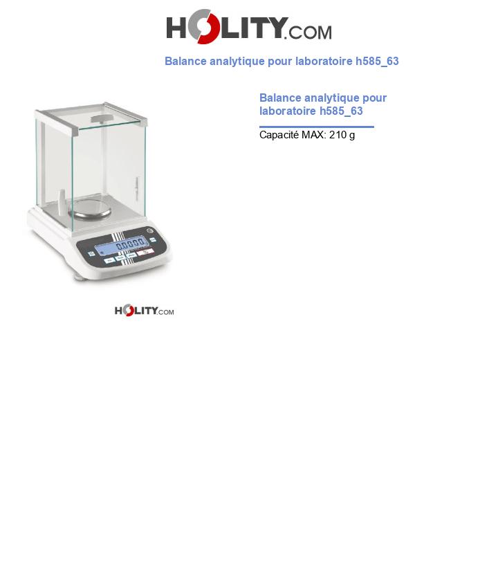 Balance analytique pour laboratoire h585_63