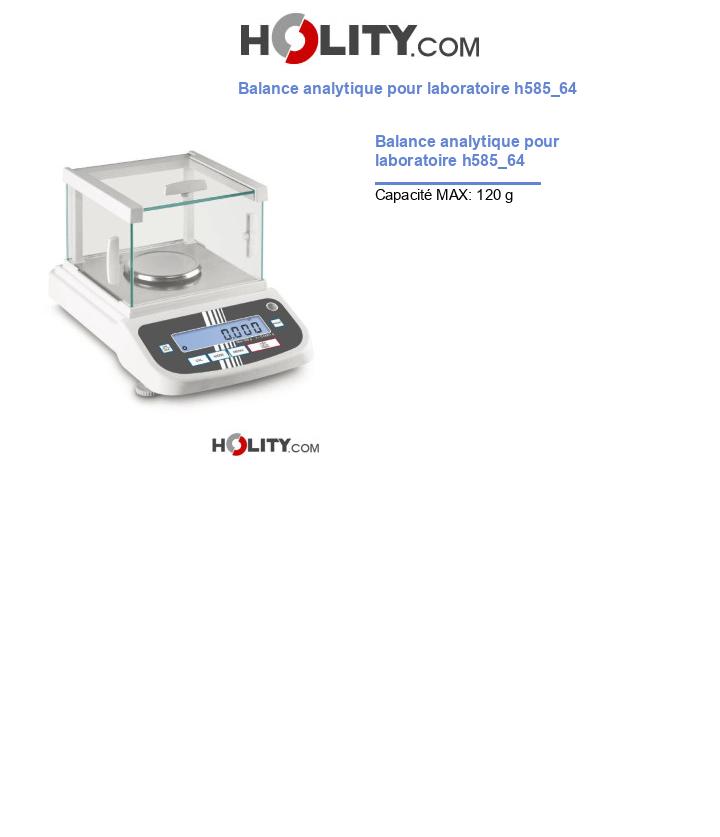 Balance analytique pour laboratoire h585_64