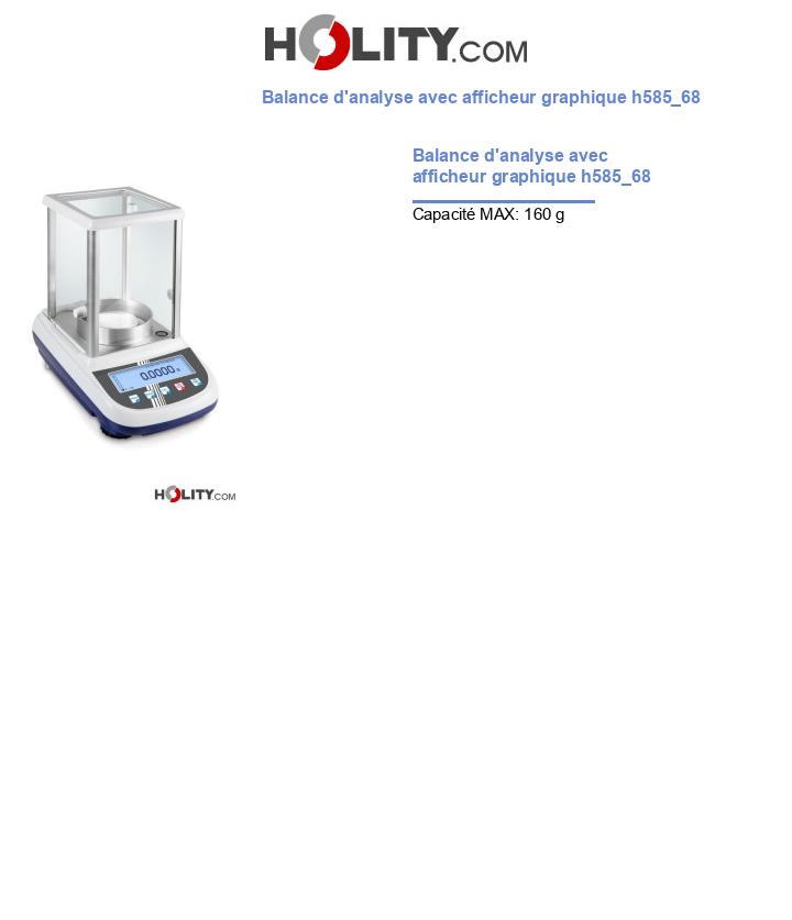 Balance d'analyse avec afficheur graphique h585_68