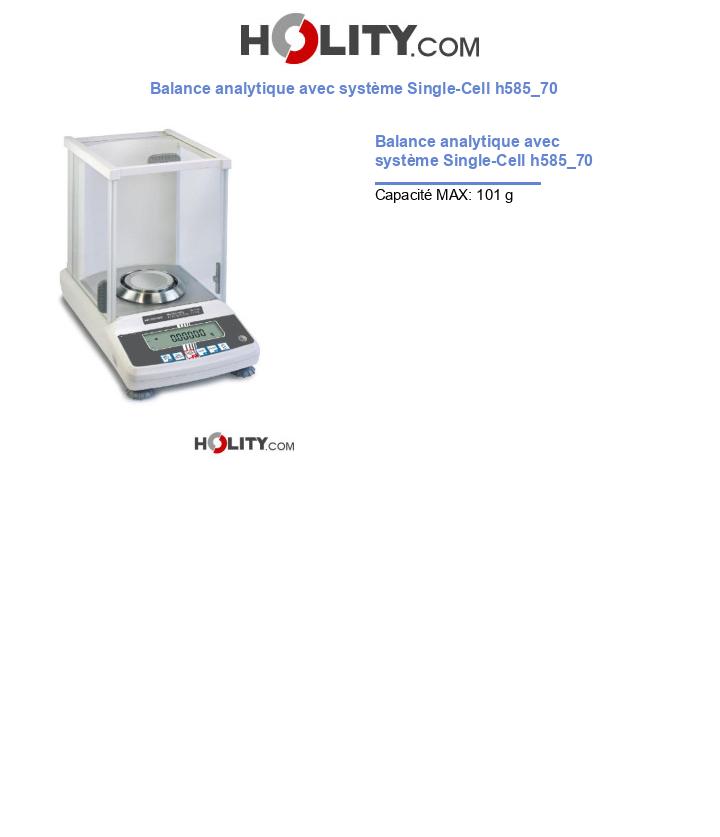 Balance analytique avec système Single-Cell h585_70