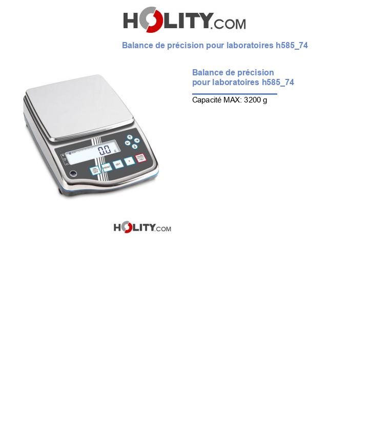 Balance de précision pour laboratoires h585_74