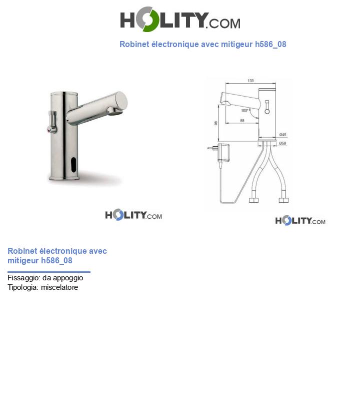 Robinet électronique avec mitigeur h586_08